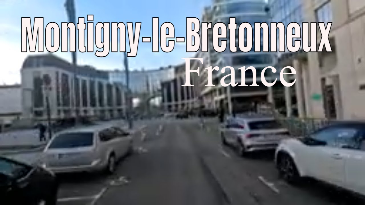 Montigny-le-Bretonneux 4k - Driving- French region
