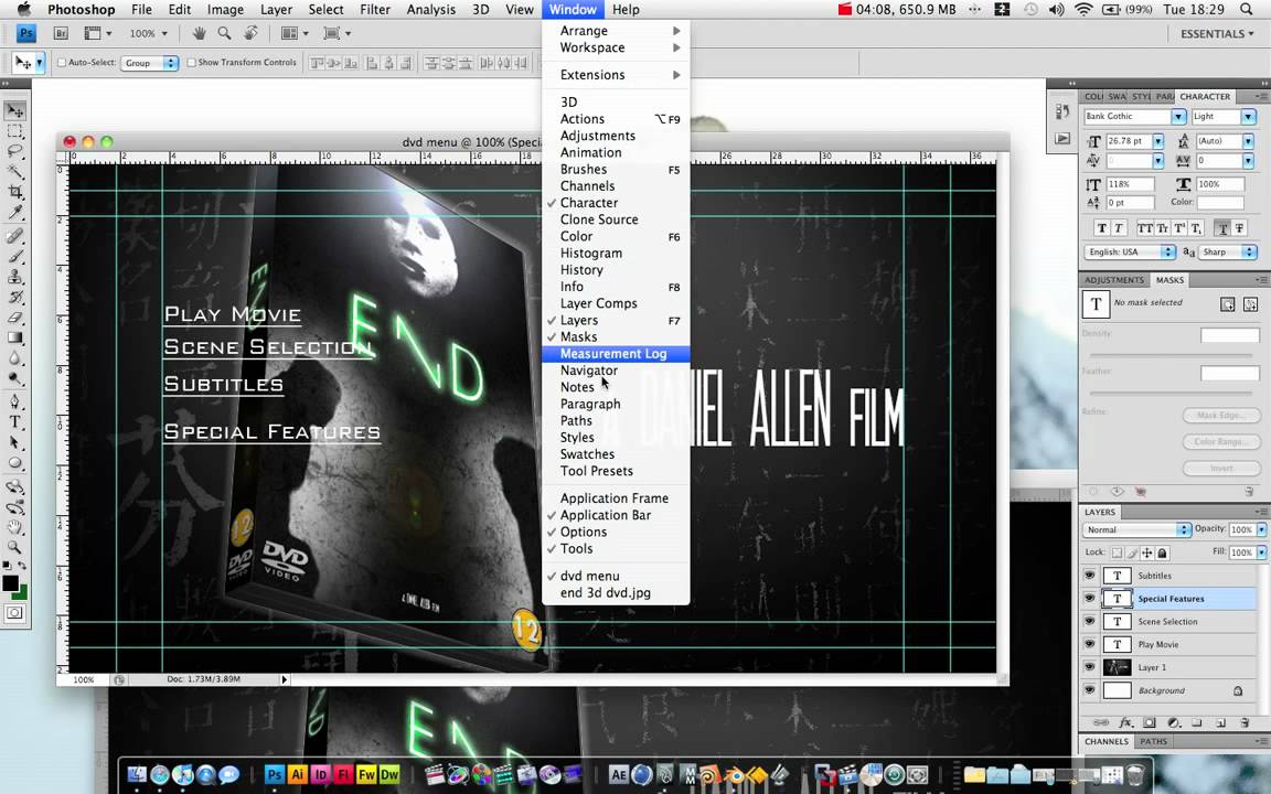 Create a DVD Menu in Photoshop and Adobe After Effects