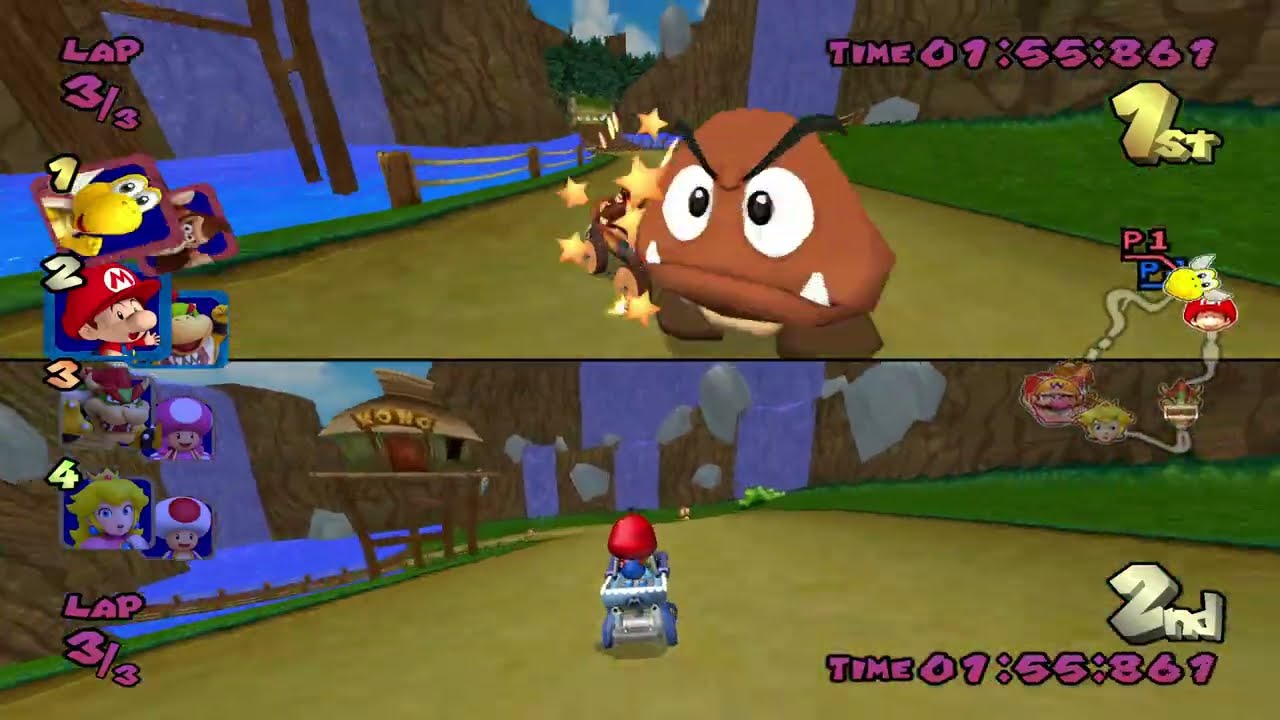 Mario Kart Double Dash Plus (Custom Tracks) #08 150cc - Special Cup 3 (2 Players)