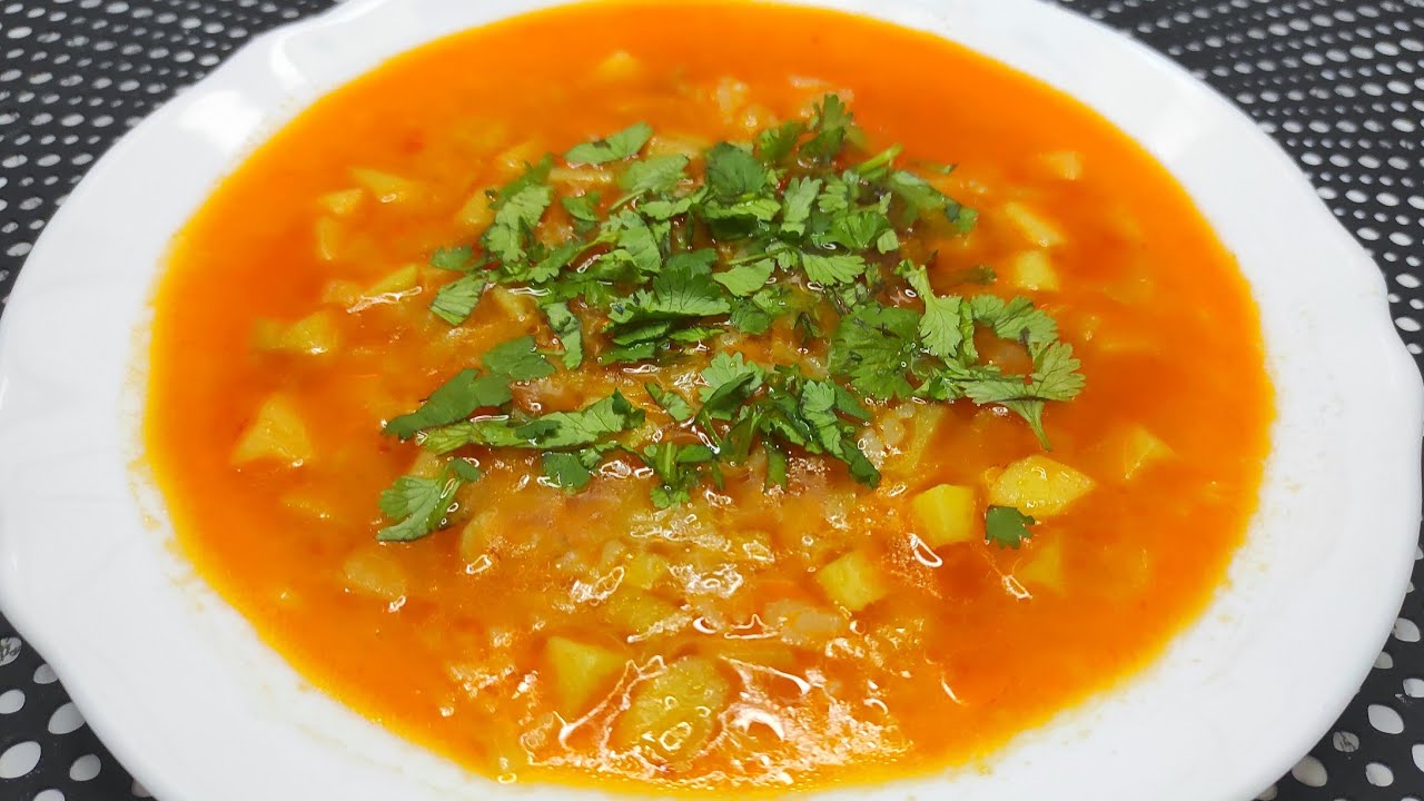 Sadə Dadlı və Hazılanışı Çox Rahat Düyü Supunun Hazırlanması. Şorba Resepti. Healthy Rice Soup