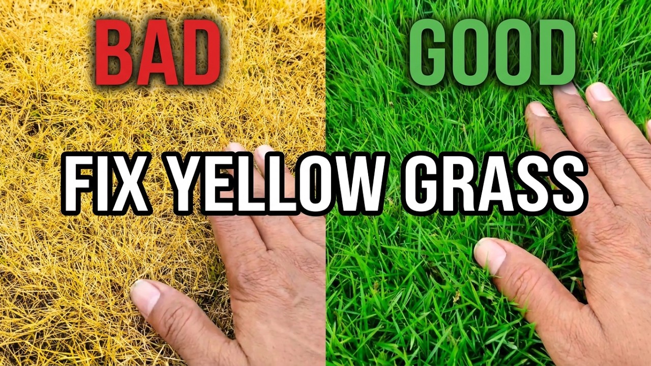 Why is my lawn grass turning yellow ? माझ्या लॉनचा गवत पिवळसर का होत आहे ? #lawnindia