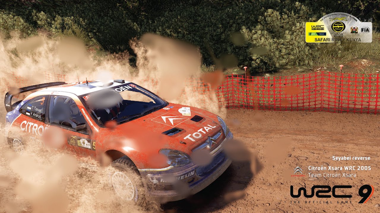 WRC 9 Citroen Xsara WRC 2005 in Safari Rally Kenya Seyabei Reverse 1080P 60Fps @ + Keyboard