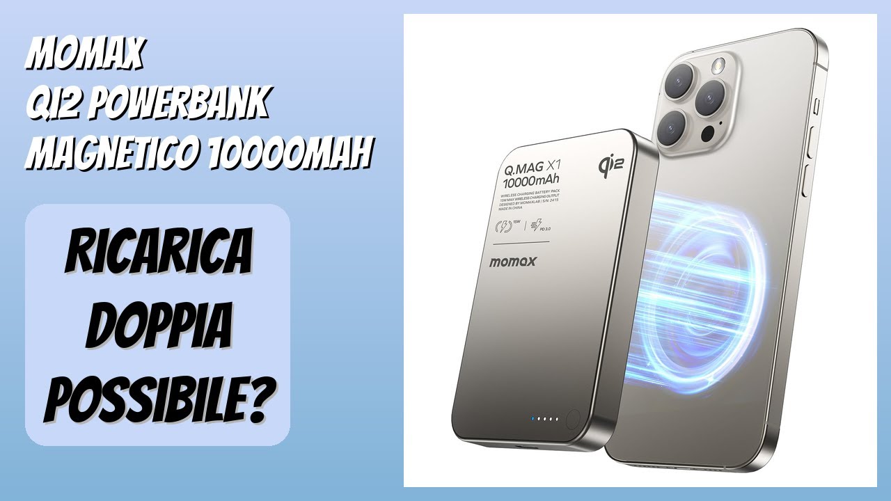RECENSIONE (2026) : MOMAX Qi2 Powerbank Magnetico 10000mAh. DETTAGLI
