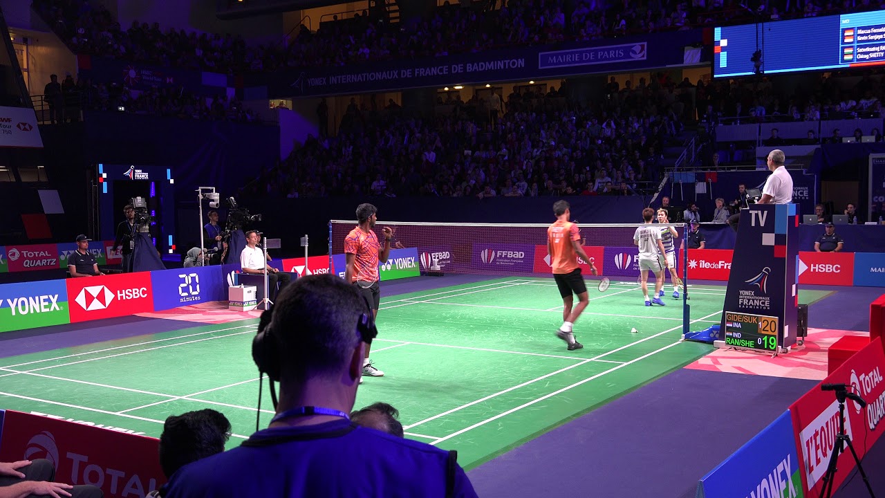 Sukamuljo/Gideon vs RankiReddy/Shetty semifinals men doubles Yonex France 2018 P5