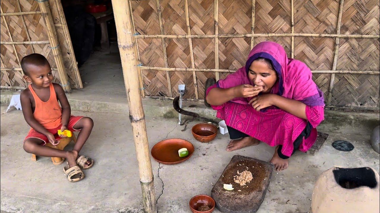 পছন্দের কাচকি শুটকি ভর্তা করে পাটা পুছা ভাত খেলাম ছোটবেলার কথা মনে পড়ে গেল| Bengali cooking 