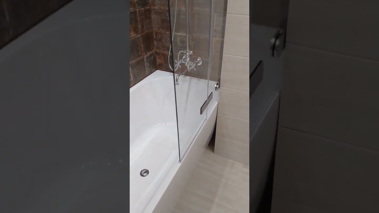 ШТОРКА НА ВАННУ TREND PEARL GV-862A-2522, ПРОФИЛЬ ХРОМ БЛЕСТЯЩИЙ, ПРОЗРАЧНОЕ СТЕКЛО