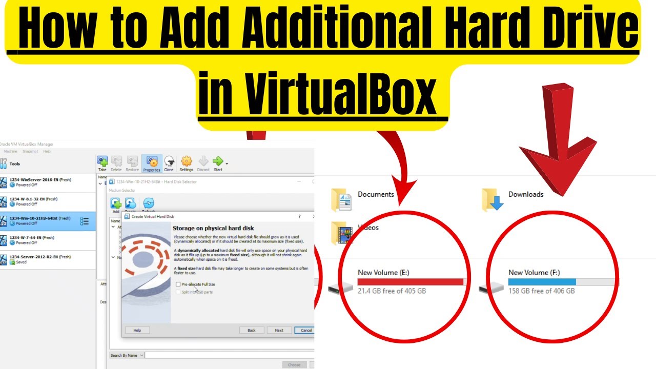 How to add virtual hard disk in windows 10 vbox || How to Add Additional Hard Drive in VirtualBox