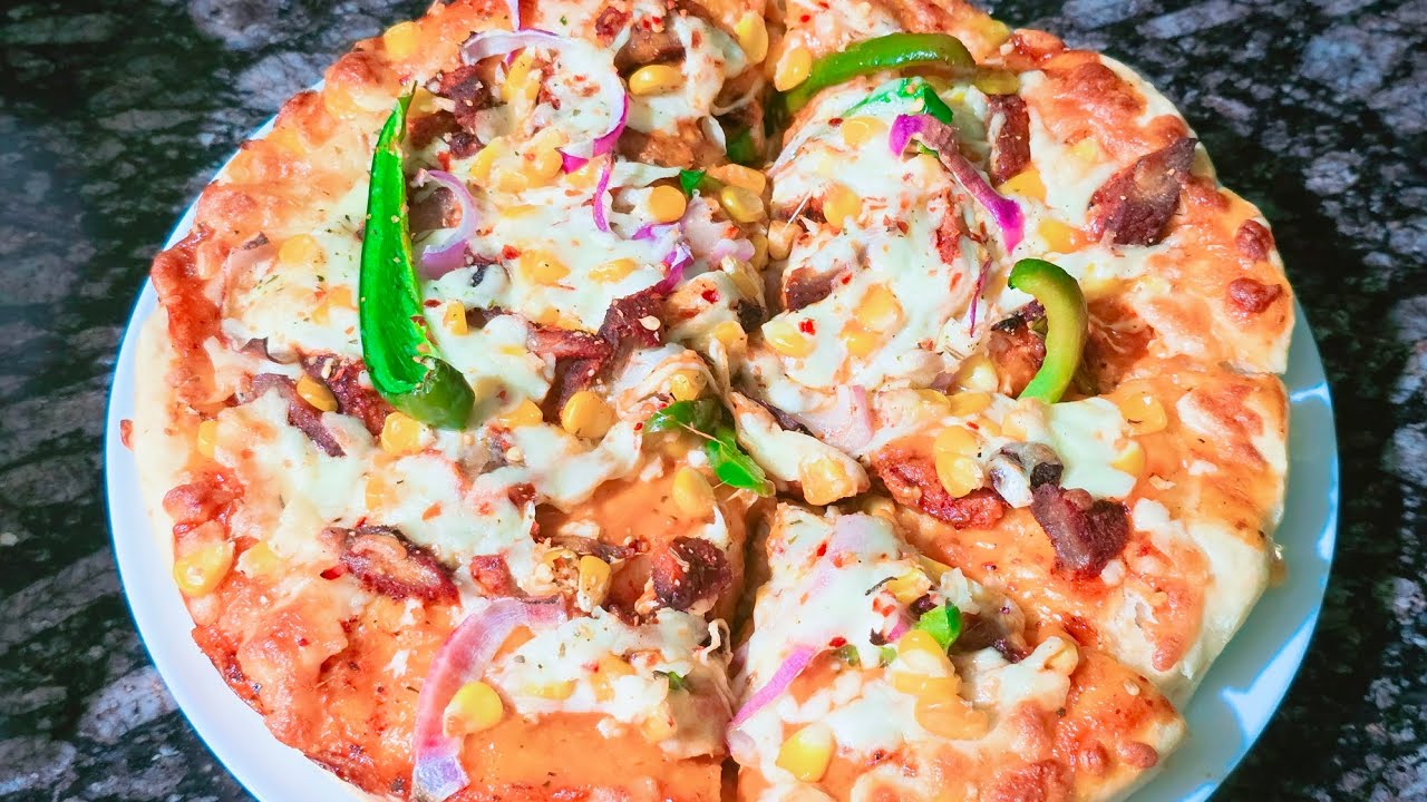 Barbecue pizza recipe.🍕🍕.!! Ramzan Special Barbecue pizza✨️🌙♥️💫💫