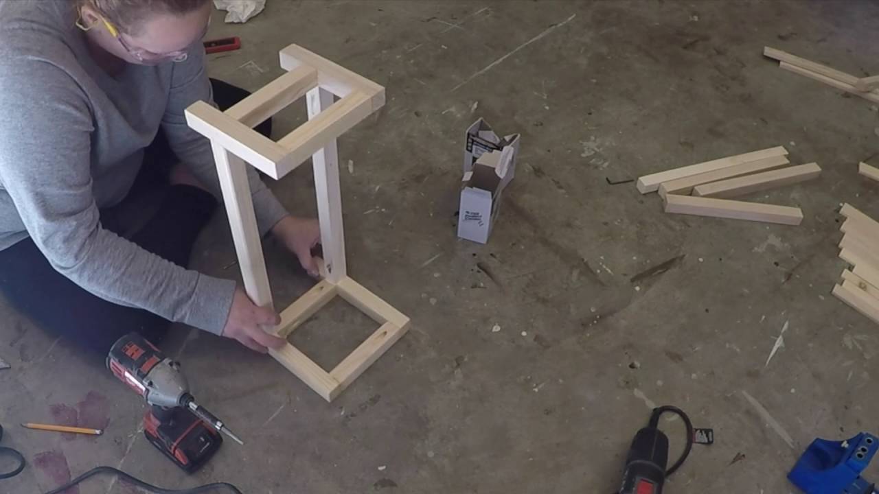 Time Lapse Building a wooden bed for Barbie or an American Girl Doll!