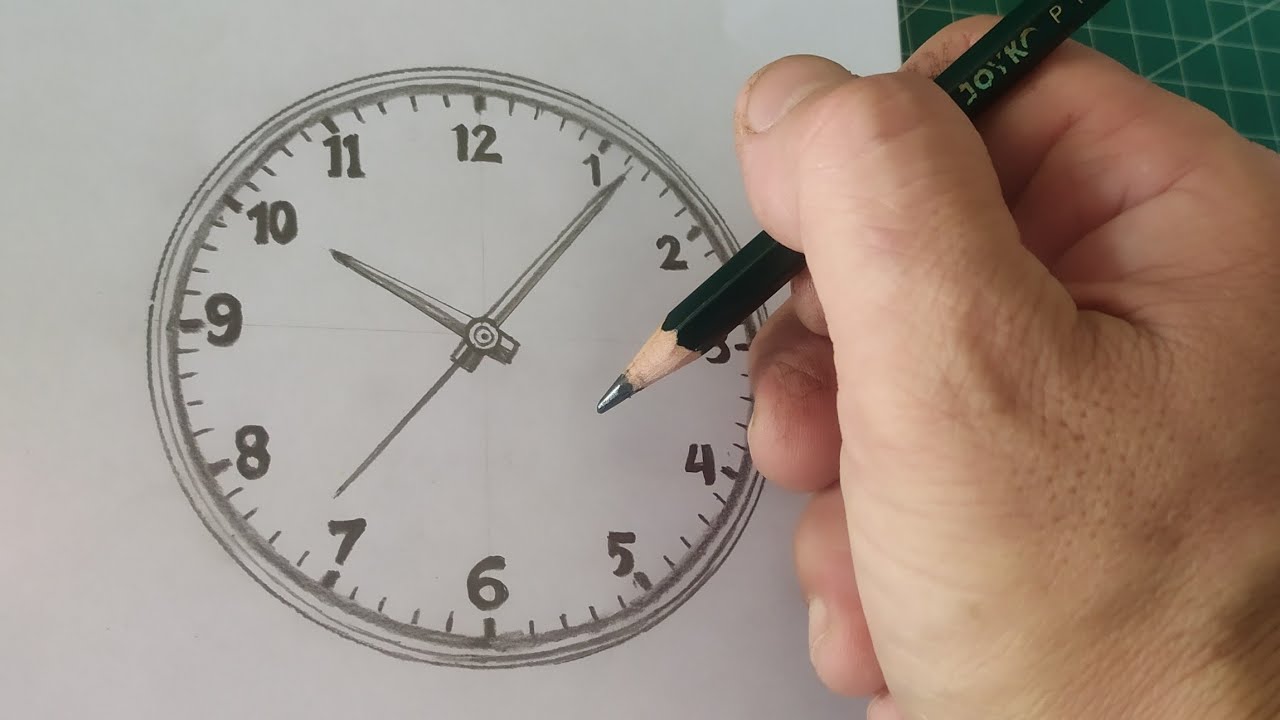 CARA MENGGAMBAR JAM DINDING YANG SIMPLE √ SKETSA GAMBAR