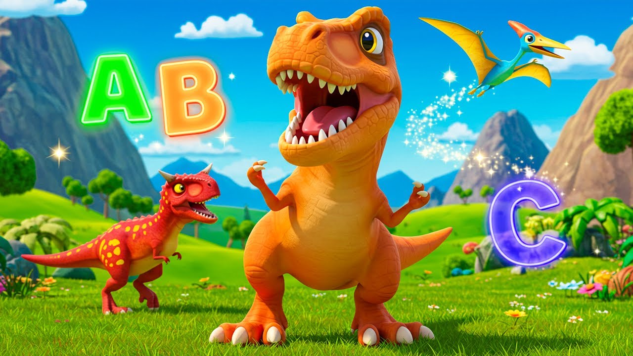 Alphabet Dinosaurs🦕 | Dinosaurs A to Z Song | Alphabet Songs for Kids | Rexy Rhymes