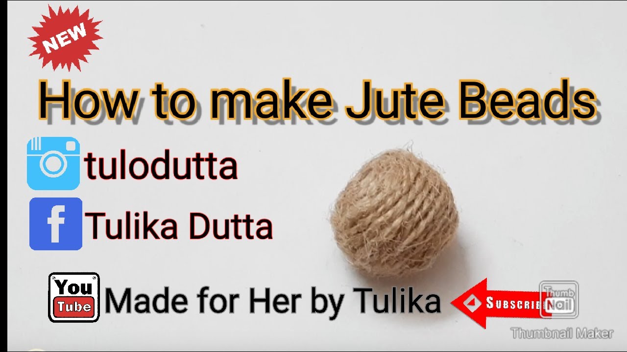 How to make Jute Beads I Jute Jewelry Materials I Jute balls I Made for Her by Tulika II Part - 1