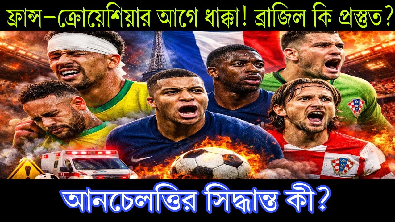 ফ্রান্স–ক্রোয়েশিয়ার আগে ধাক্কা! ব্রাজিল কি প্রস্তুত? আনচেলত্তির সিদ্ধান্ত কী?