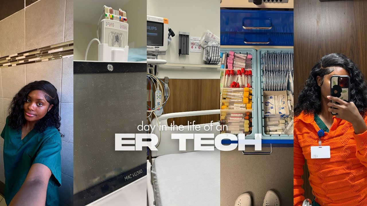 DAY in my life as an ER Tech | grwm, 8hr shift in the hospital, emergency department