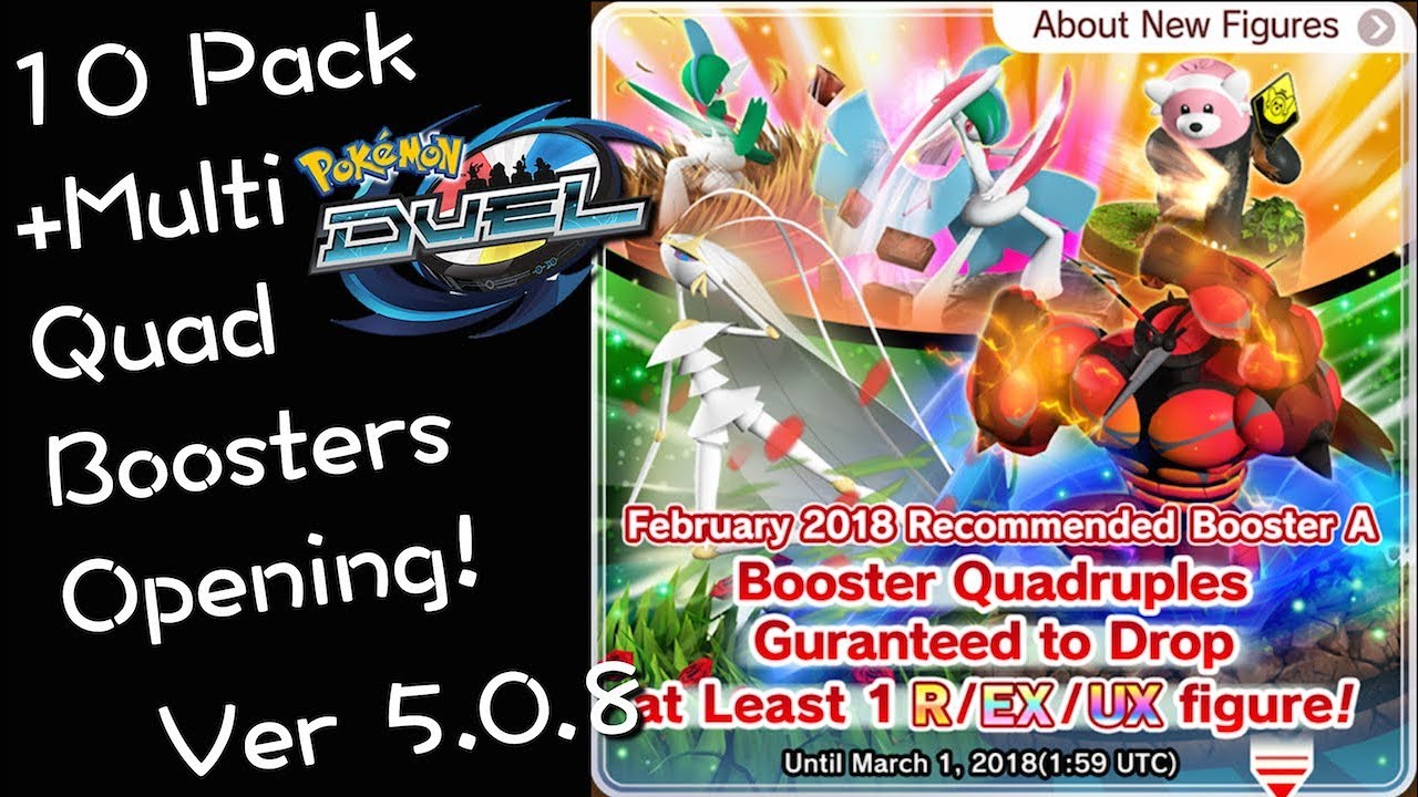 10 Pack + Multi Quad Boosters Opening! Pok&eacute;mon Duel Ver 5.0.8