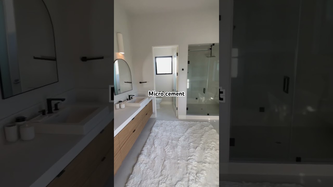 Micro cement bathroom remodel
