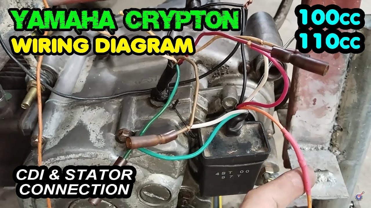 Yamaha Crypton Wiring Diagram Connection - CDI Stator Color Coding 4 Pin Motorcycle T105E R F1 Z X1