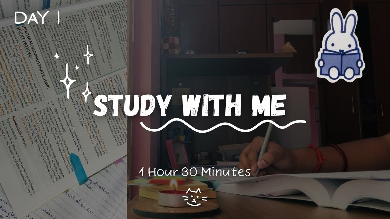 STUDY WITH ME | 1.5 Hours | Fire Sounds 🔥| Day 1