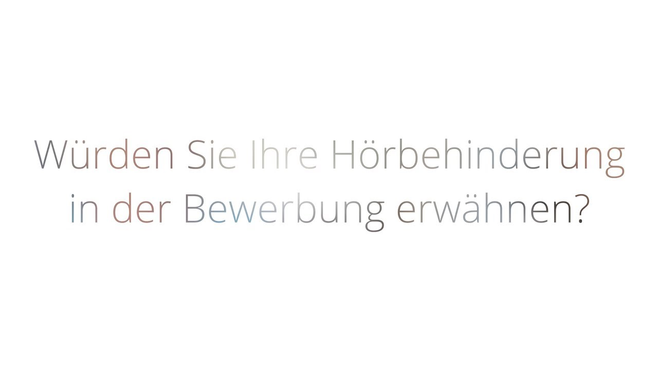 #socialbridge - W&uuml;rden Sie Ihre H&ouml;rbehinderung in der Bewerbung erw&auml;hnen?