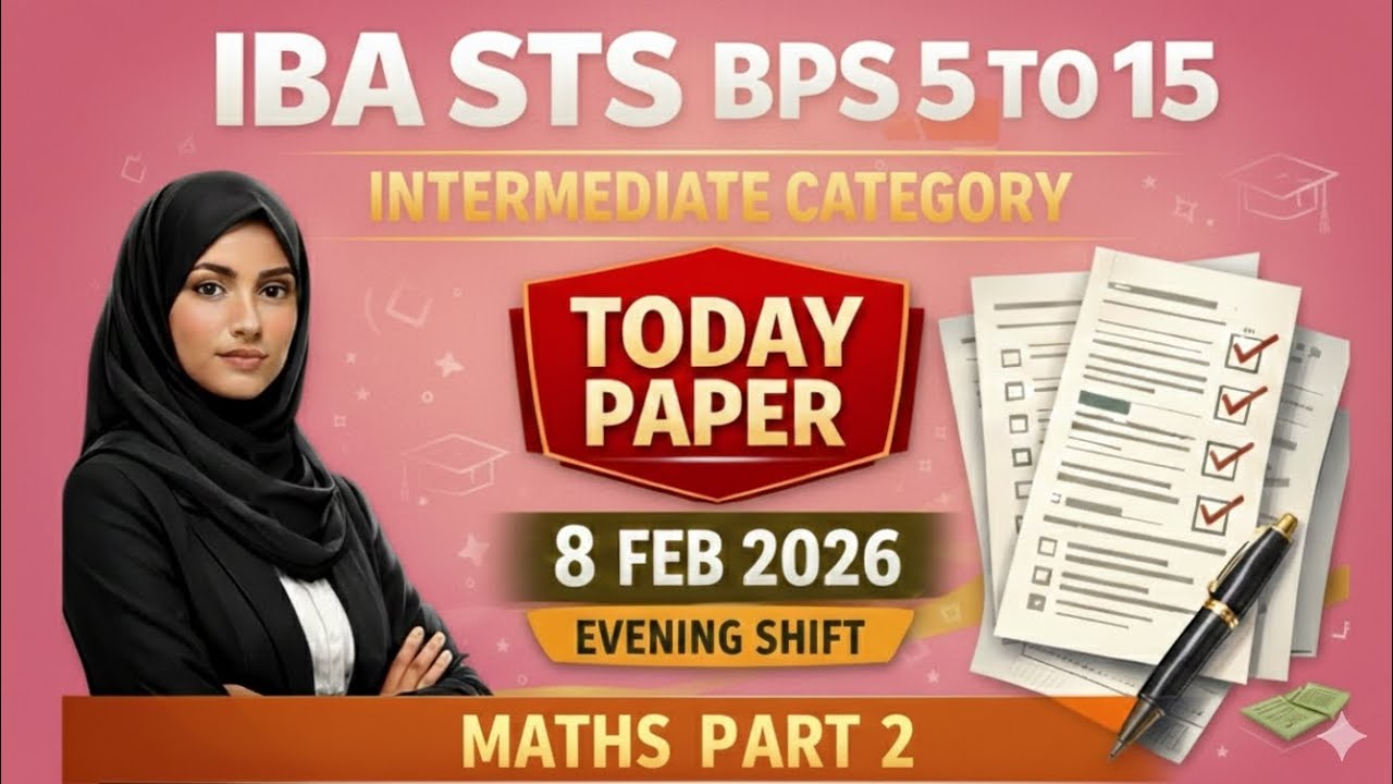 IBA STS BPS 5 to 15 | 8 Feb 2026 | Evening Shift | Intermediate Category Maths Solved Paper | Part 2