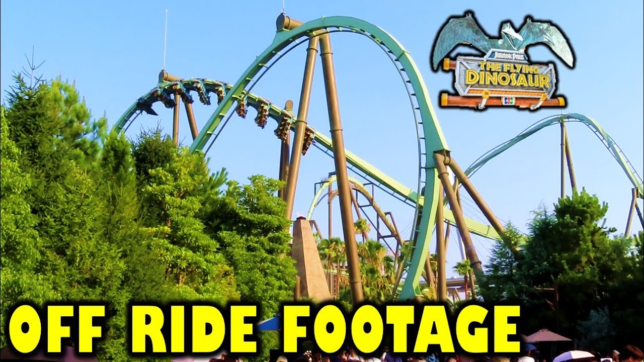 Flying Dinosaur at Universal Studios Japan Off-Ride Footage (No Copyright)