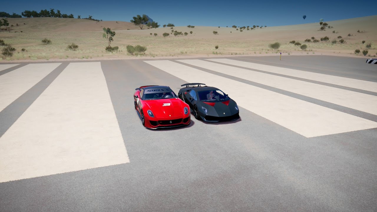 Lamborghini SESTO ELEMENTO vs Ferrari 599XX Drag Race! Forza Horizon 3