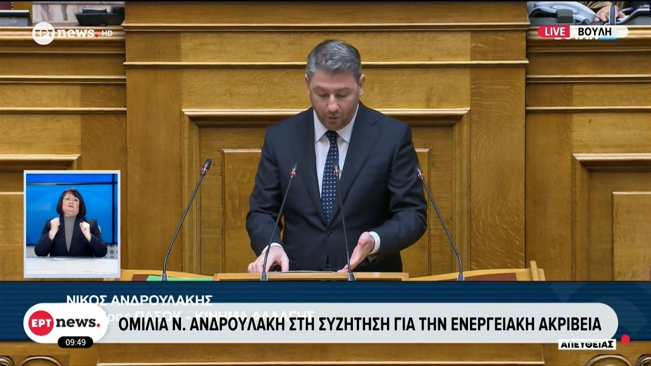 Ομιλία Νίκου Ανδρουλάκη στη συζήτηση για την ενεργειακή ακρίβεια