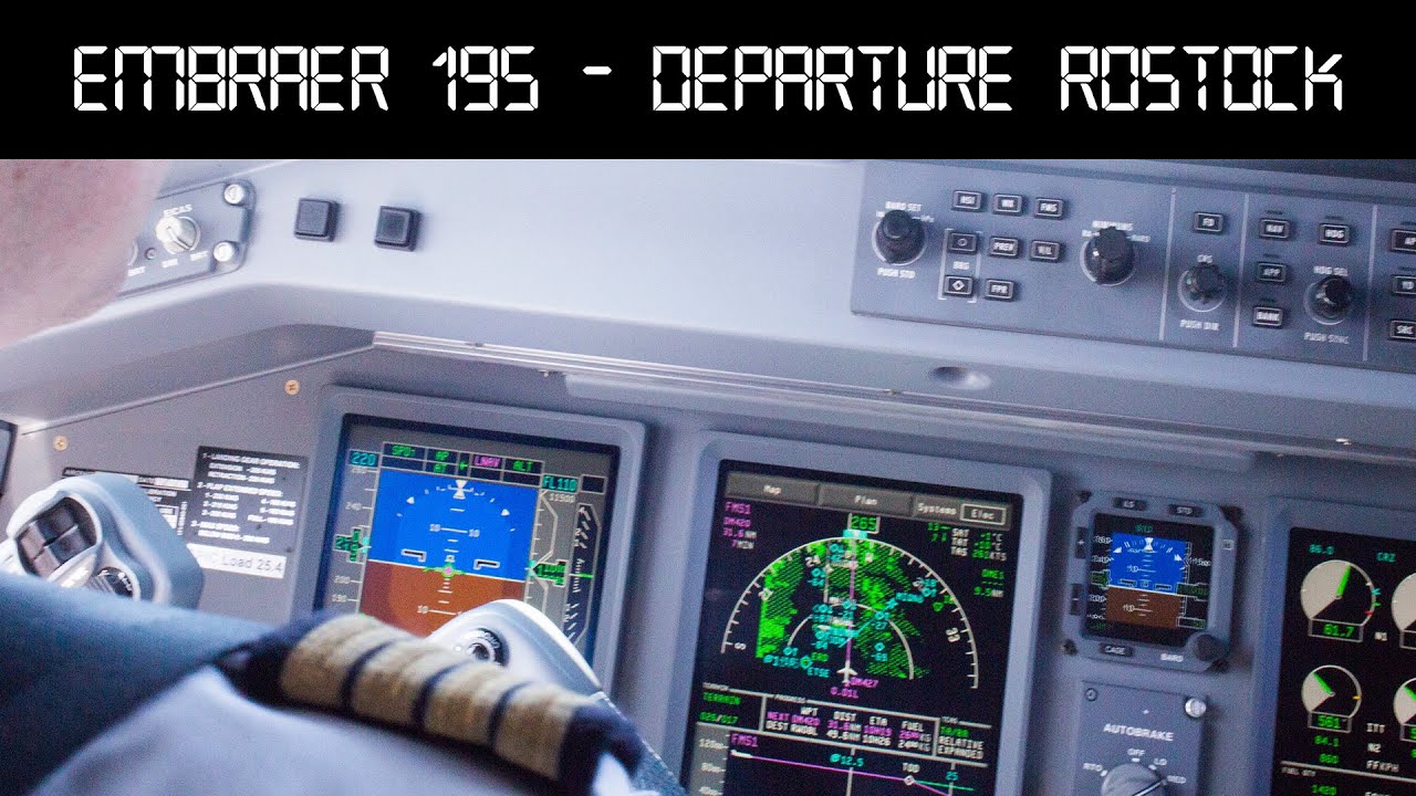 Lufthansa CityLine Embraer 195 - departure Rostock-Laage