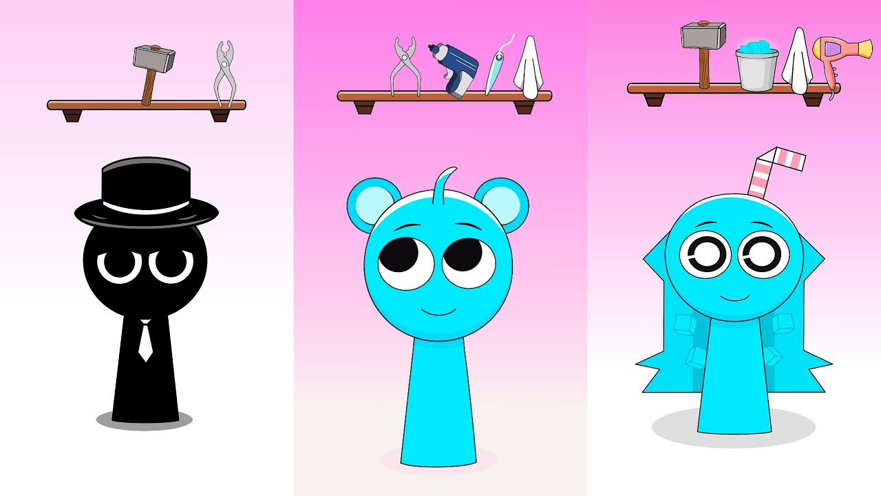 Nooo Help Sprunki_Black 🆚️Sky Blue 🆚️Aqua