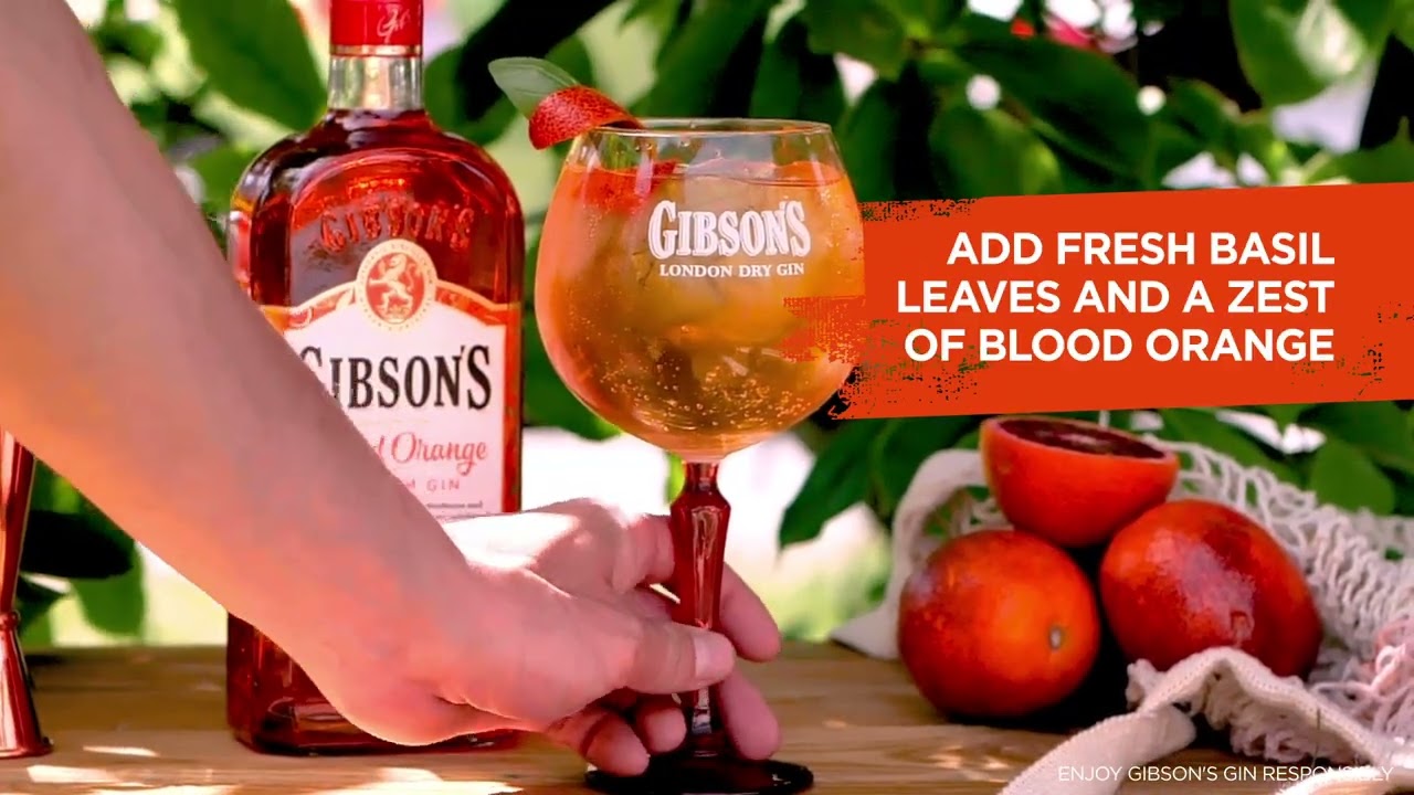 GIBSON'S Blood Orange : Gin & Tonic Cocktail