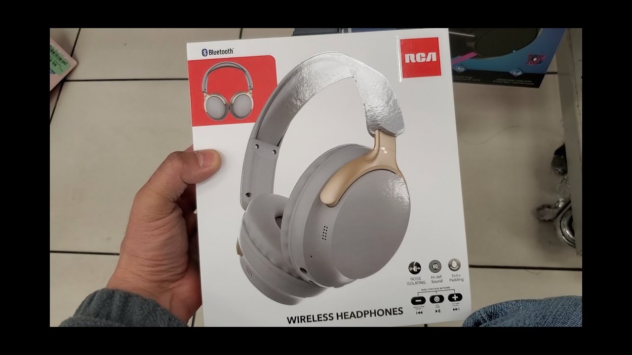 Беспроводные накладные Bluetooth-наушники RCA, 12 часов воспроизведения, высокое разрешение, 19,9...