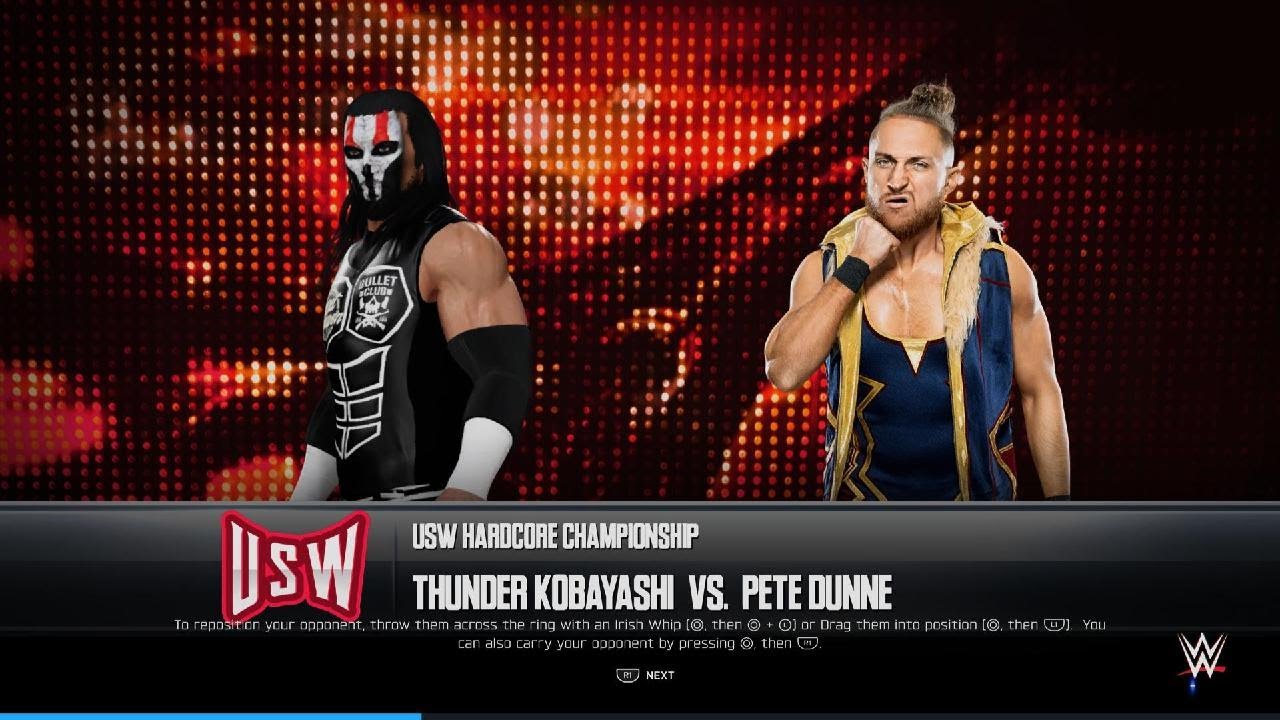 2 Out Of 3 Falls Extreme Rules Match - Hardcore Title: Pete Dunne Vs Thunder Kobayashi(USW)