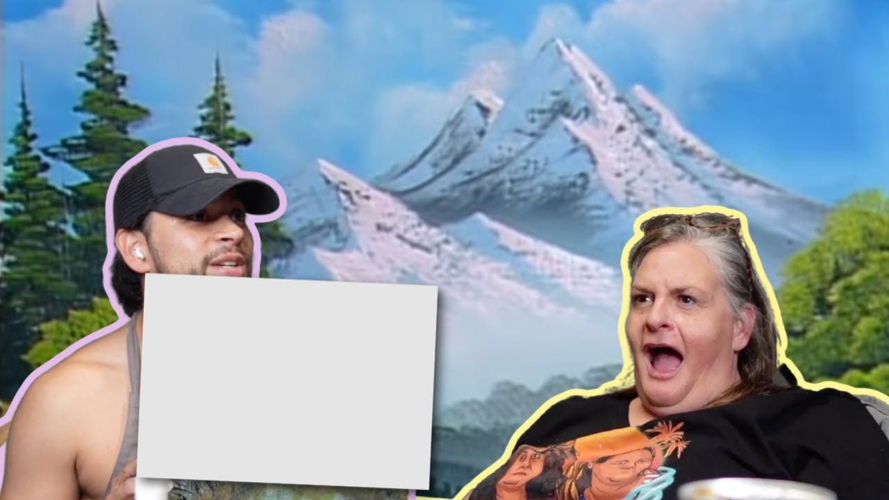 Trying to paint like Bob Ross with Harry