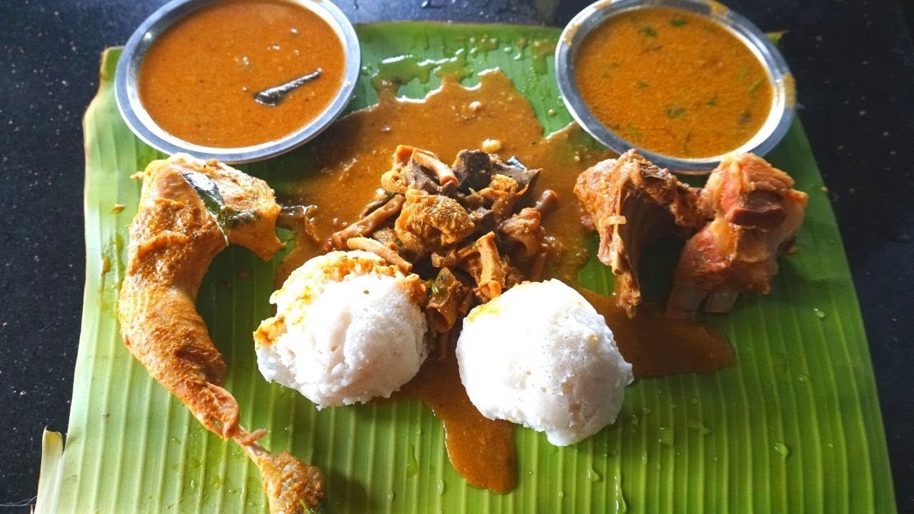 இட்லி குடல் குழம்பு மட்டன் சாப்ஸ் நாட்டுக்கோழி கறி - 60 years old Famous Nonveg Iyyapa Mess - Erode