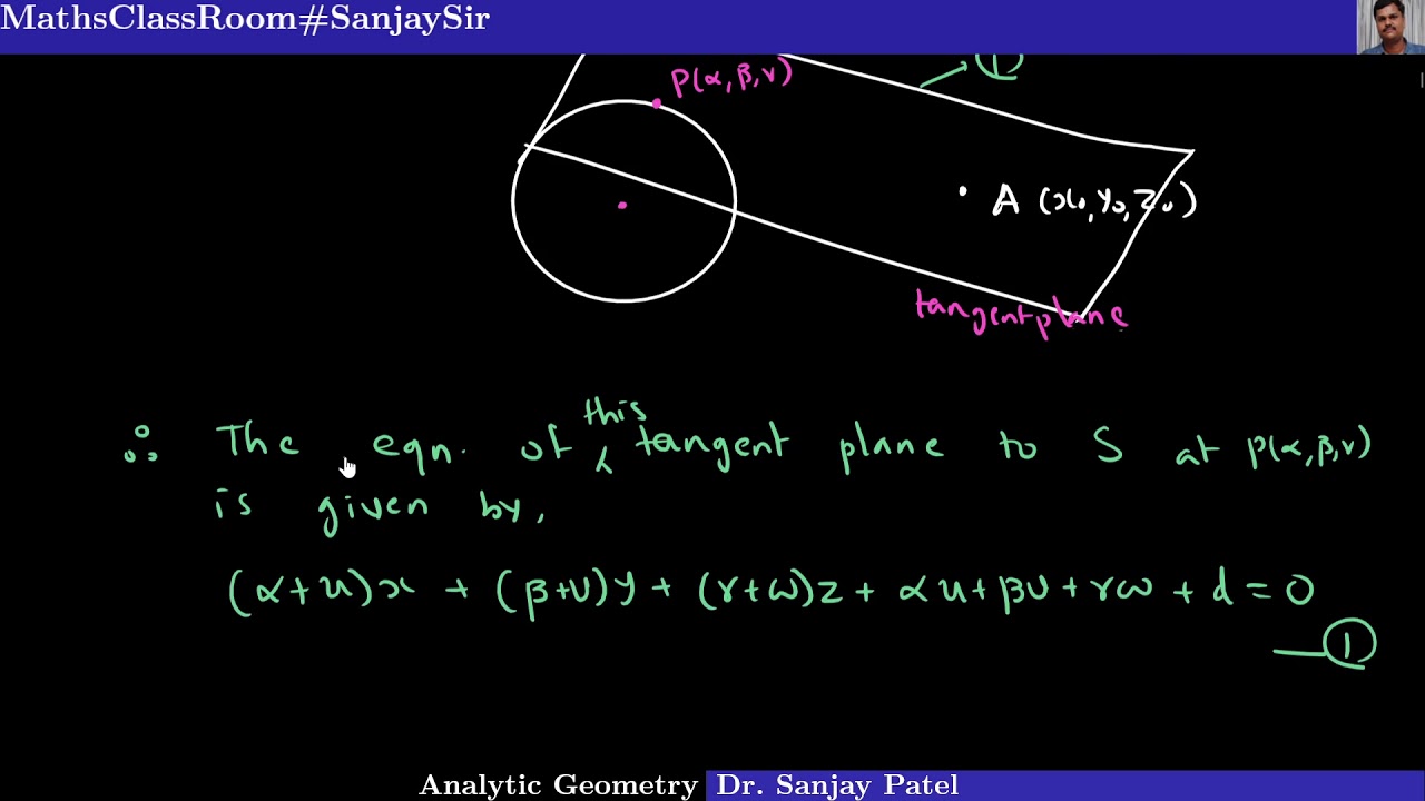 10-Plane of contact of a sphere