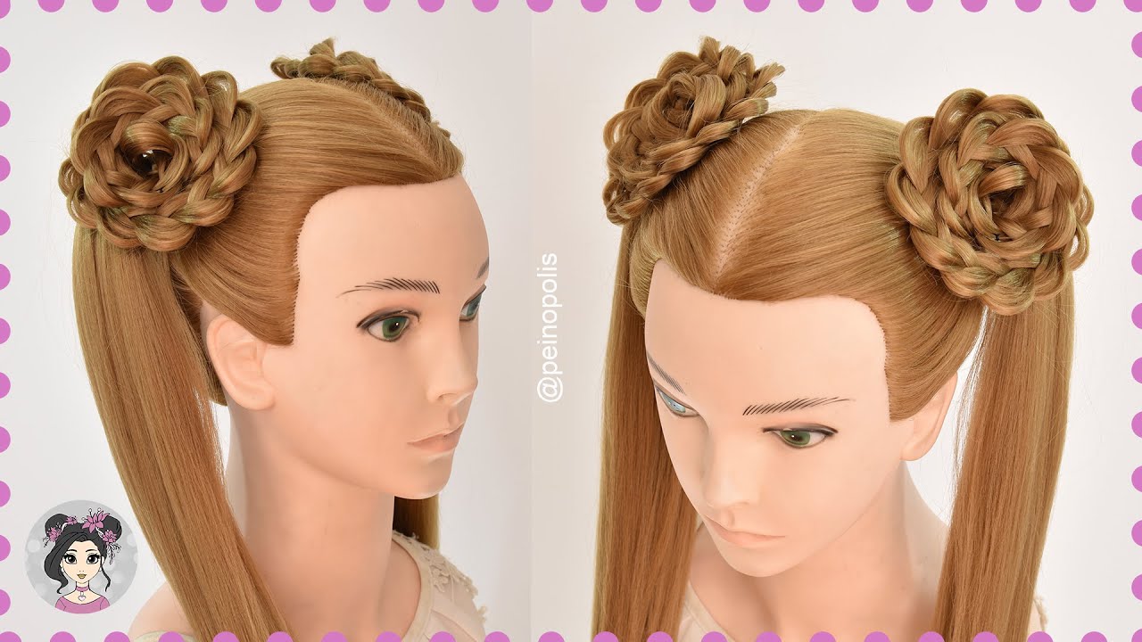 Colitas para Niñas | Peinado con trenza en flor