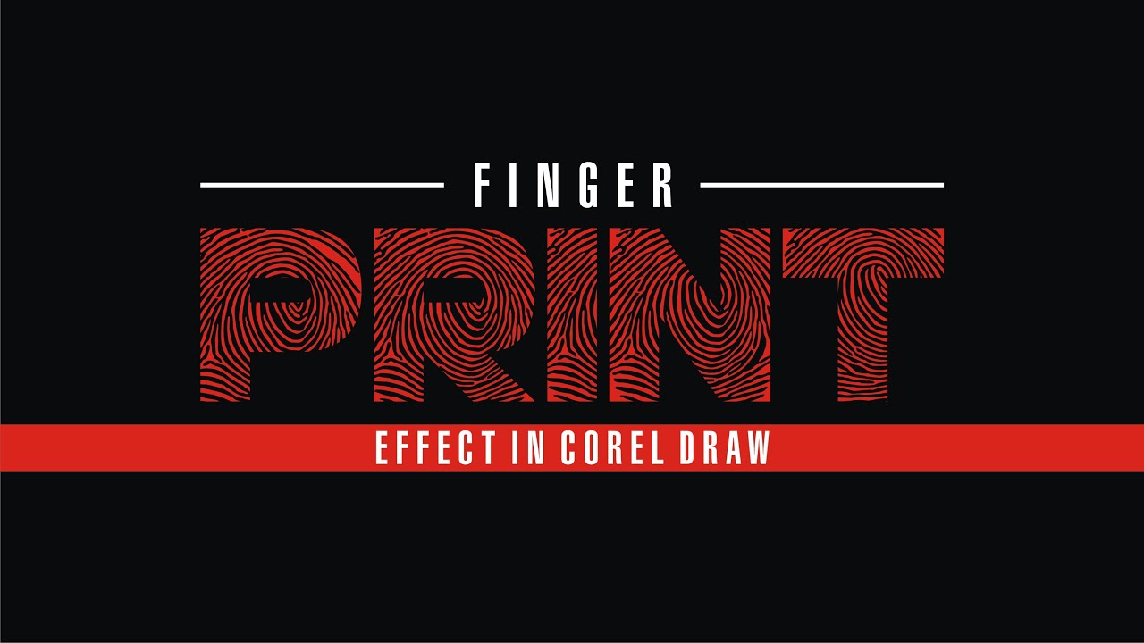 How To Design Finger Print Text Logo | Fingerprint Text Effect | Corel Draw Tutorial