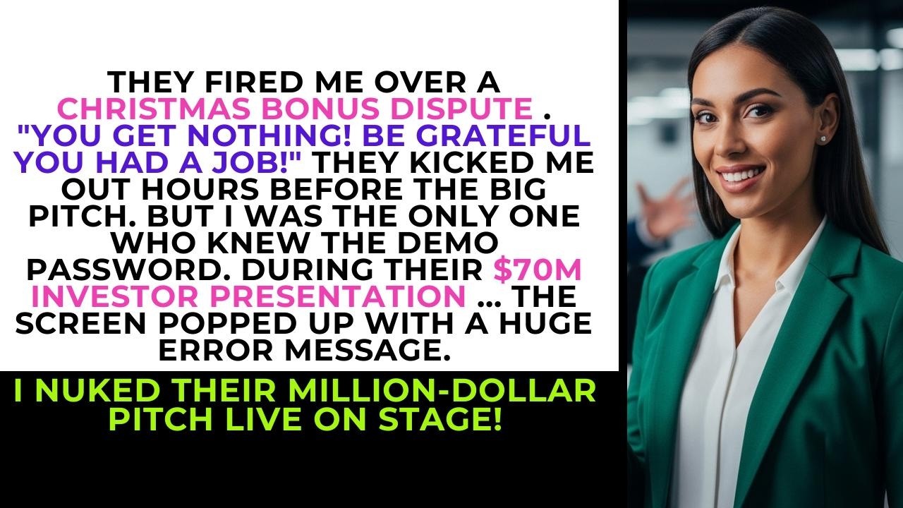 Fired Over a Christmas Bonus I Nuked Their $70M Investor Pitch Live on Stage