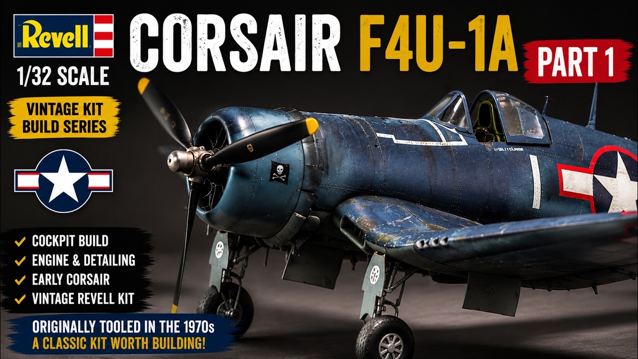 Revell F4U-1A Corsair 1/32  -  Part 1 | Cockpit Detailing & Assembly
