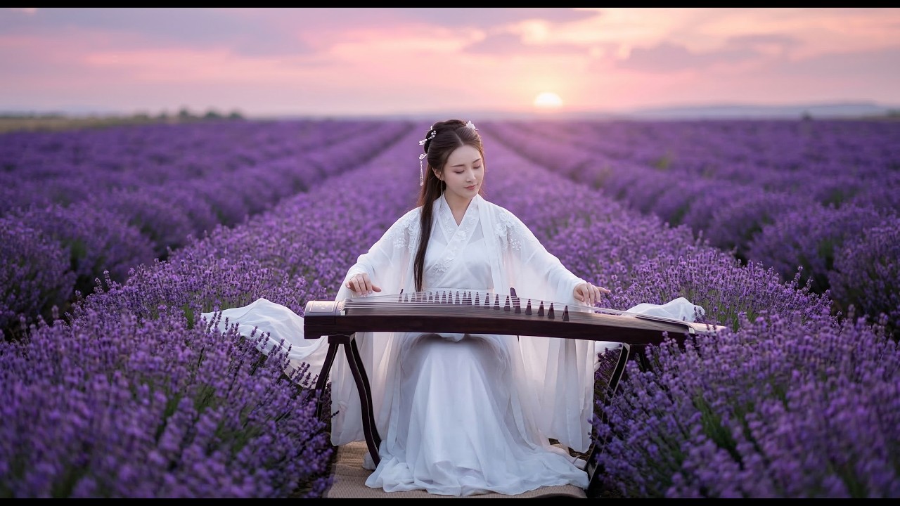 Lavender Fields at Sunset • Deep Sleep & Stress Relief • Chinese Zen Music • Xiao, Erhu