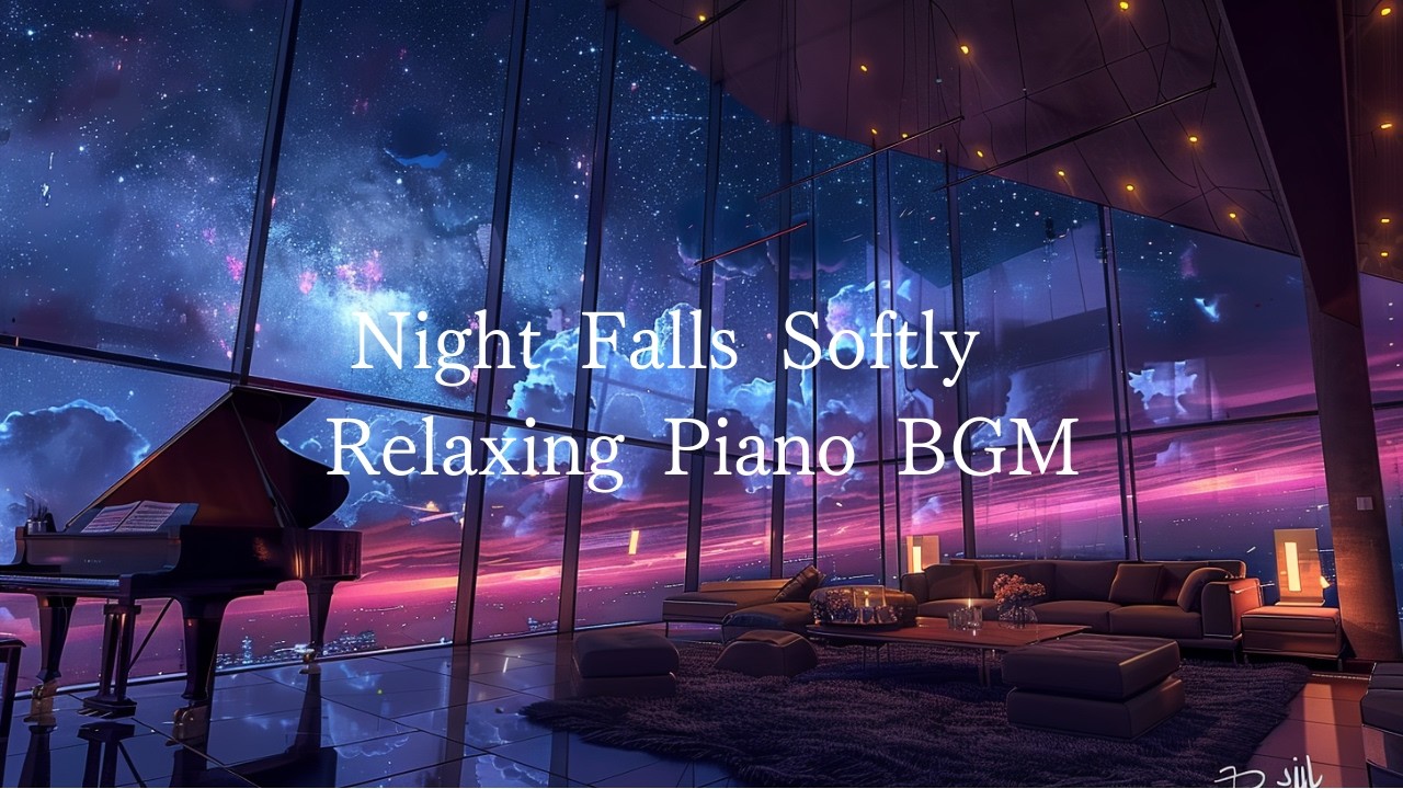 Night Falls Softly  Relaxing Piano BGM　#relaxingmusic #sleepingbgm #nightbgm