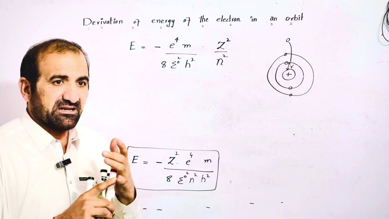 Energy of electron in an orbit// calculation of energy of an electron in an orbit// pushto//poshto//