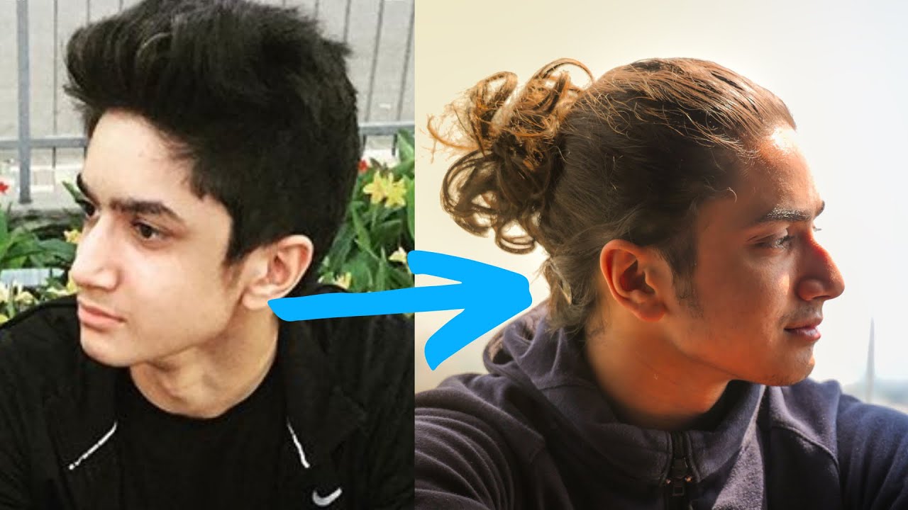 मेरी Hair Transformation-(Long Hair Motivation For Men) + Tips For Growing Long And Healthy Hair