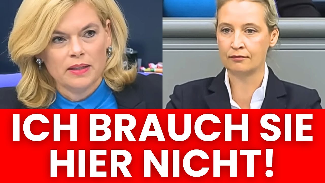 Pl&ouml;tzlich schmei&szlig;t Kl&ouml;ckner ALICE WEIDEL raus!? - Nach AFD Aktion droht sie mit Konsequenzen!