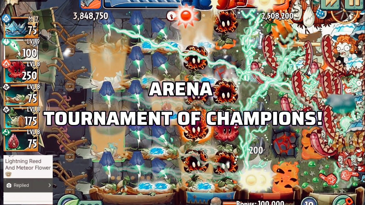 Arena Tournament of Champions! ft. Lightning Reed & Meteor Flower | PvZ2 Official 