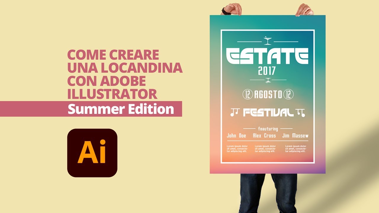 Come Creare una LOCANDINA con ILLUSTRATOR [Summer Edition]