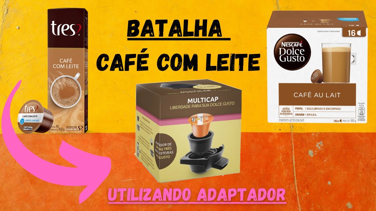Provando CAFÉ COM LEITE no adaptador MULTICAP.
