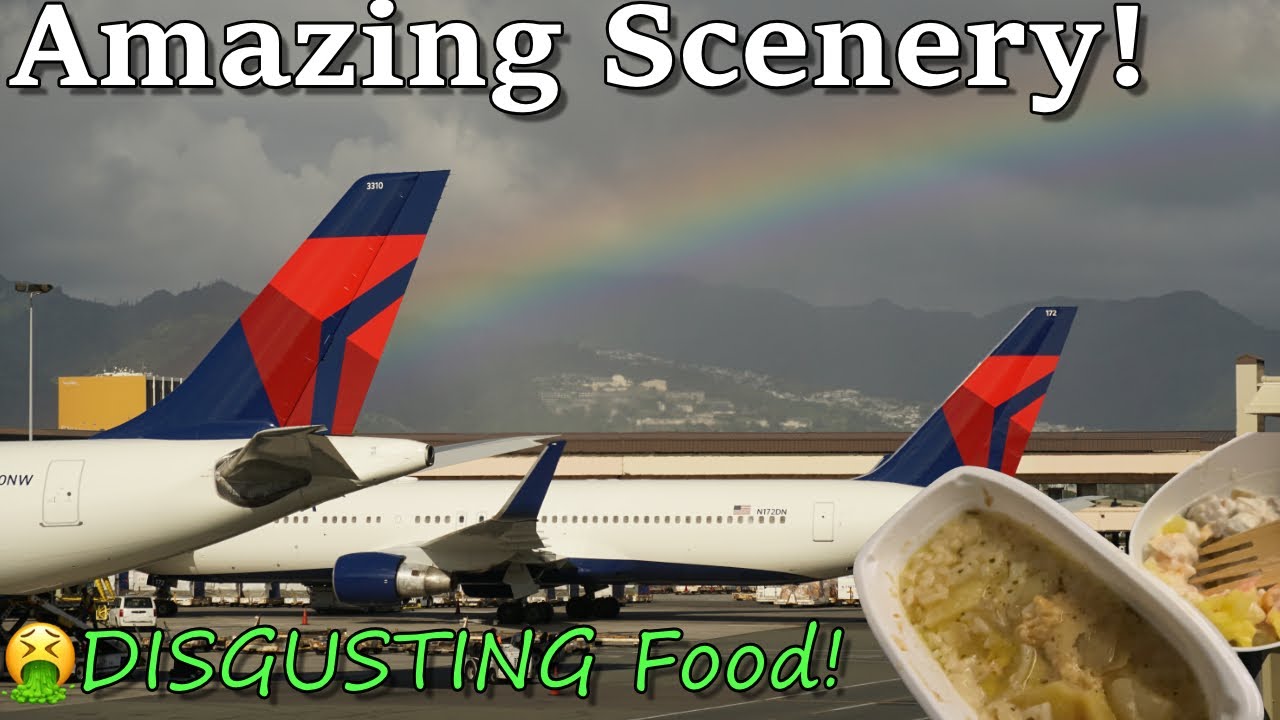 The MOST DISGUSTING FOOD I've ever had? Delta 767-300ER ECONOMY Review