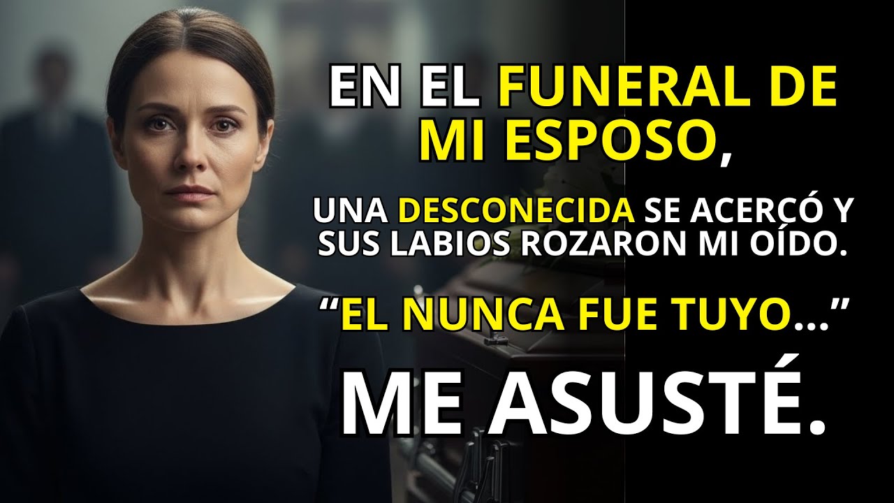 En el funeral de mi esposo, una mujer susurró: Nunca fue tuyo. Me asusté.