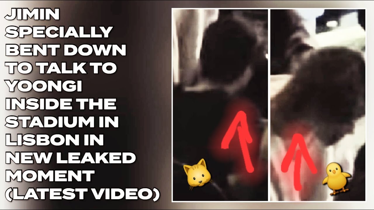 😱🔥Jimin Specially Bent Down To Talk To Yoongi Inside The Stadium In Lisbon In New Leaked Moment#bts